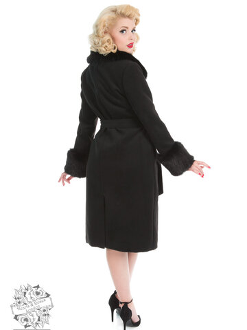 Potešte sa týmto kúskom Dedoles Čierny dámsky retro kabát Marylin 